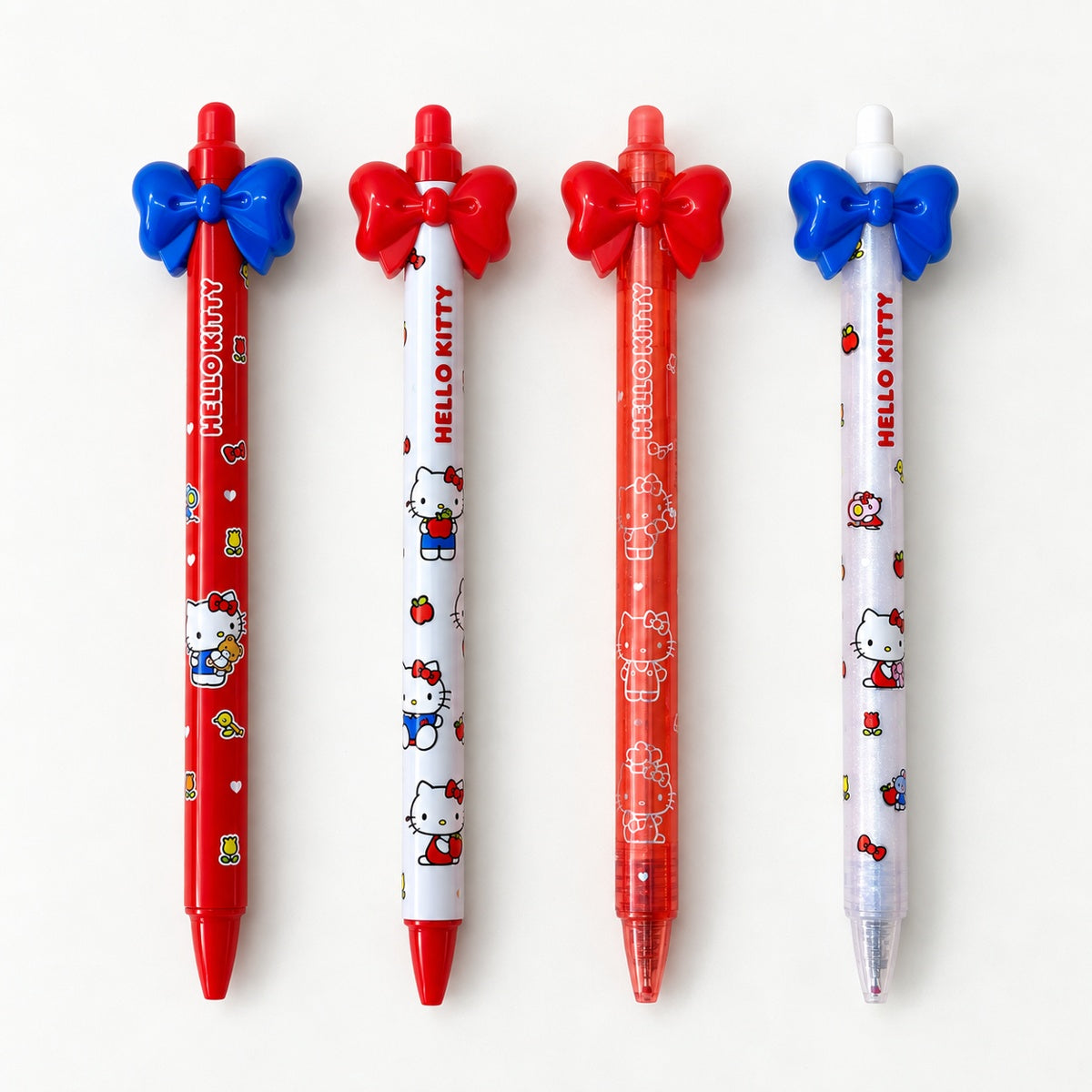  Hello Kitty Bow Retractable Gel Pen 0.5mm Black - 4 Assorted Design 