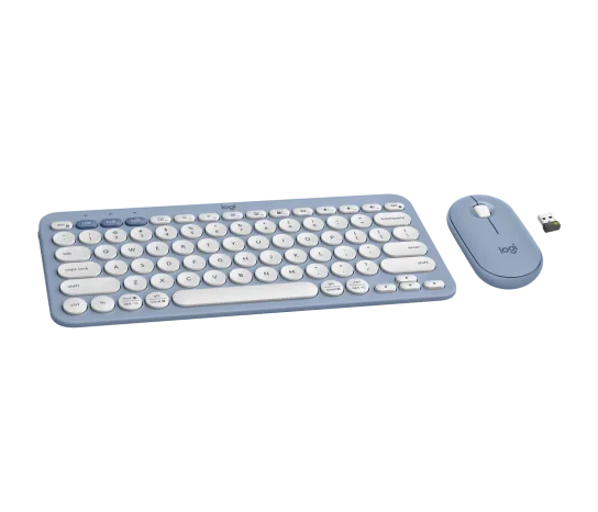 Logitech Pebble 2 Combo Wireless Mouse & Keyboard Tonal Blue