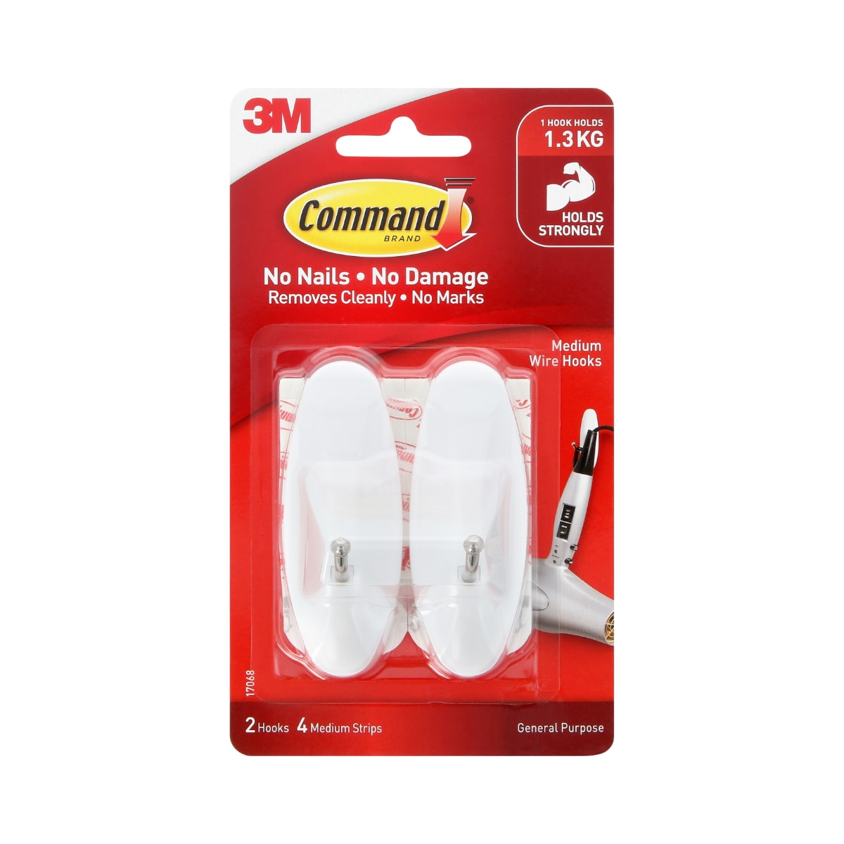 Command™ 17068anz Medium Wire Hooks
