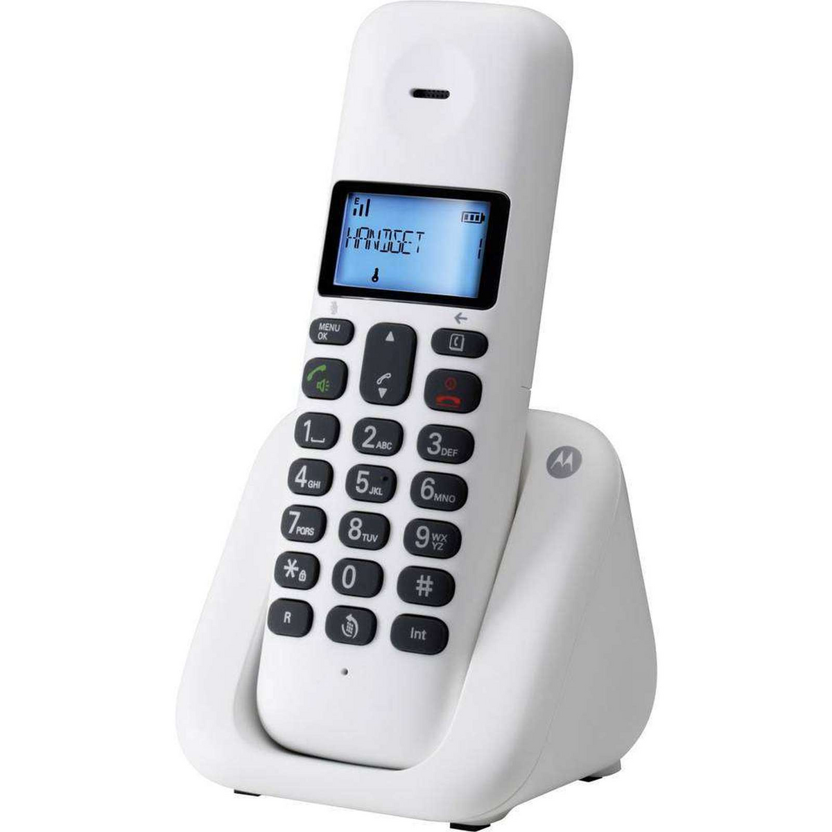 Motorola Single Dect Cordless Phone With 2 Way Speaker T301 - White