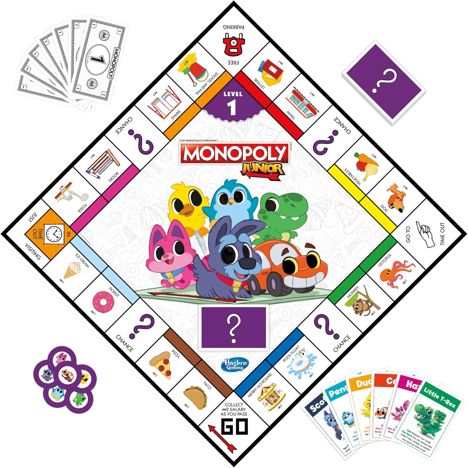 HASBRO GAMING MONOPOLY JUNIOR BOARD GAME 2 GAMES IN 1