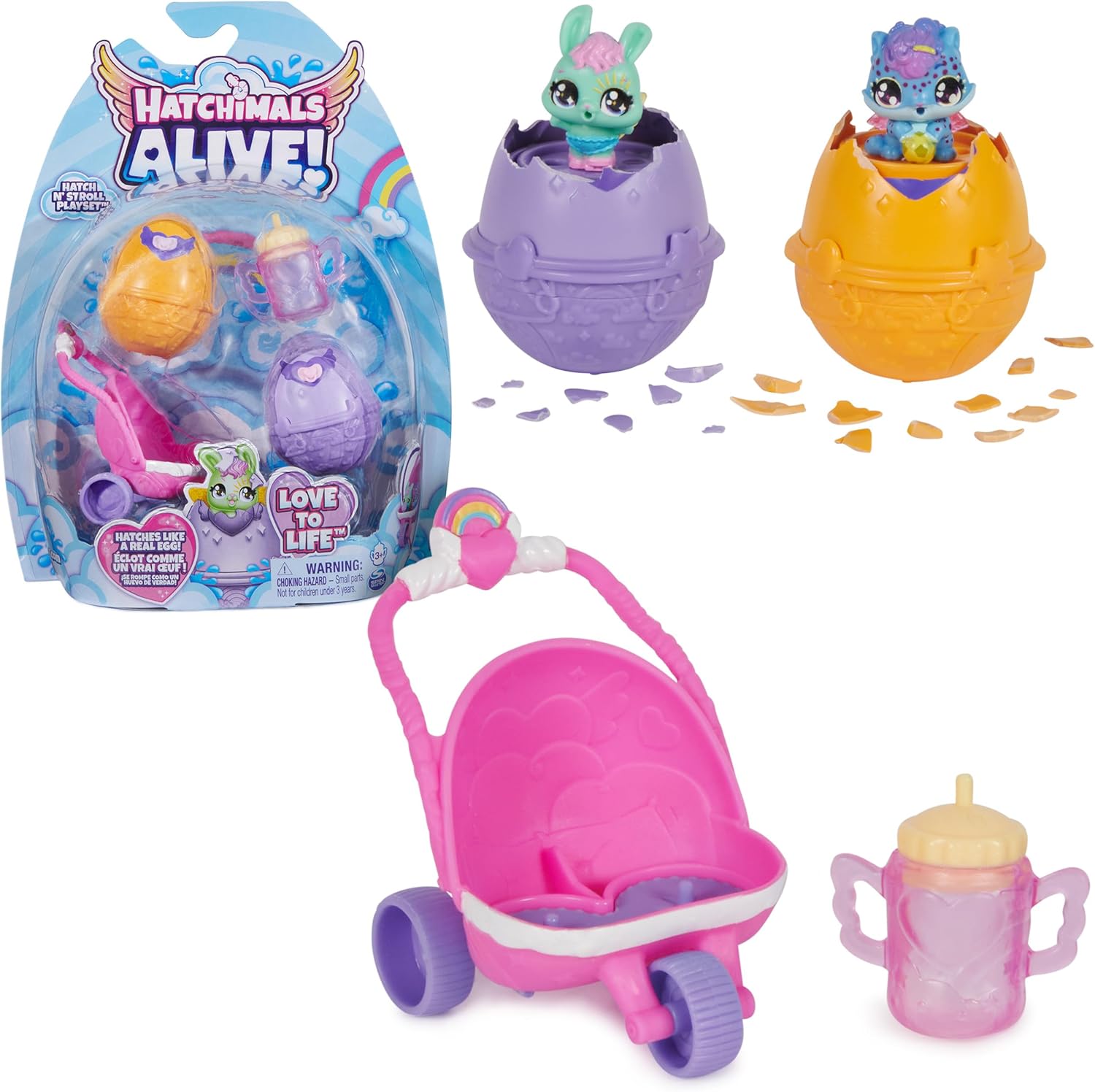SPIN MASTER HATCHIMALS ALIVE HATCH N STROLL PLAYSET