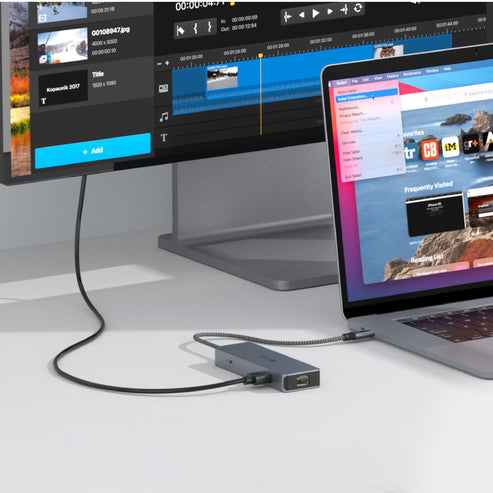 Mazer InfiniteLinkPro Hub61 6-in-1 USB-C Multimedia Hub Grey