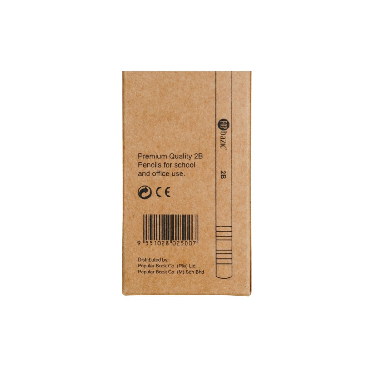 Pop Bazic 2B Fluorescent Pencils with Eraser (12-Piece)