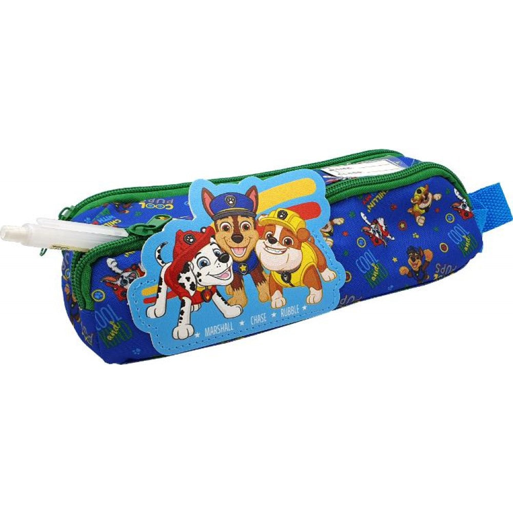 PAW PATROL DOUBLE ZIP PENCIL BAG BLUE