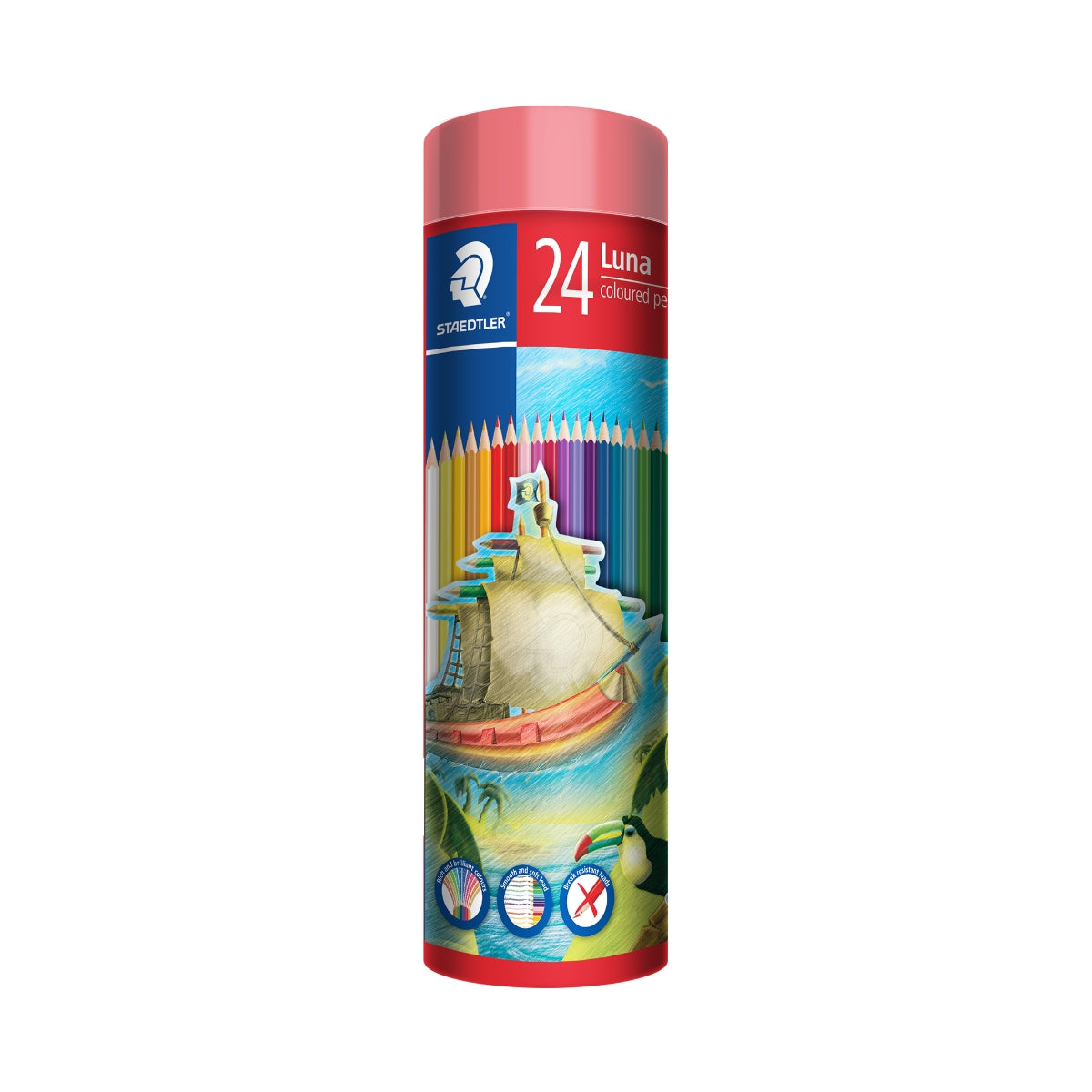 Staedtler Col Pencil Luna Round Metal Tin 24col