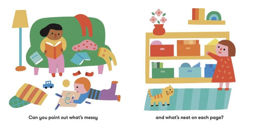 Messy or Neat?: A Lift-the-Flap Book: A Home Edit Board Book for Kids (The Home Edit for Kids) Board book – Lift the flap