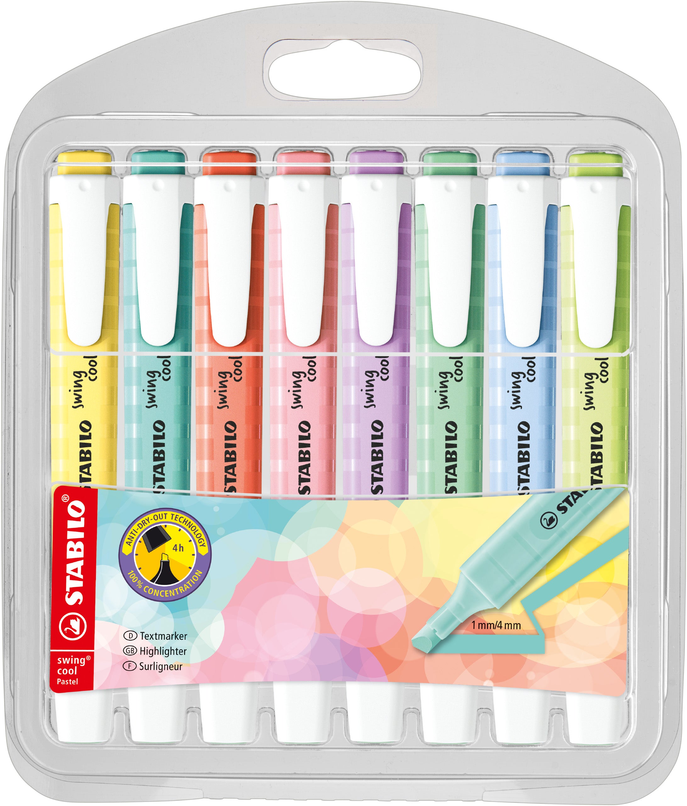 STABILO SWING COOL PASTEL SET OF 8 COL