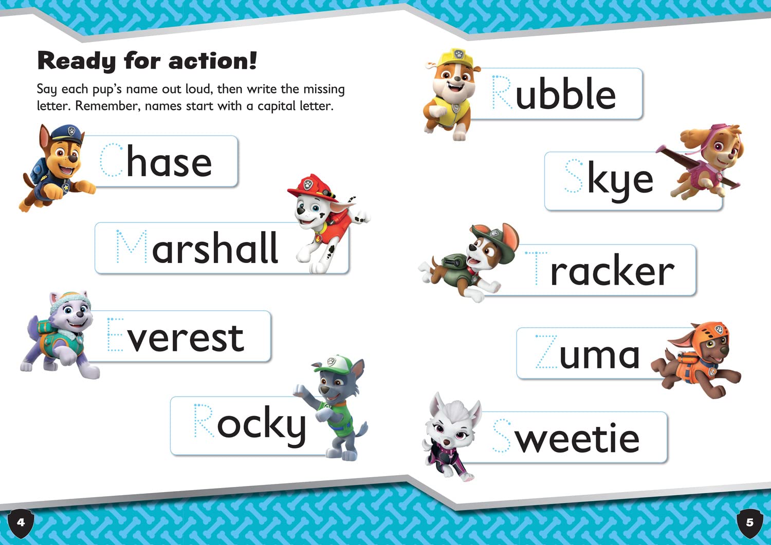 PAW Patrol First Spelling Activity Book