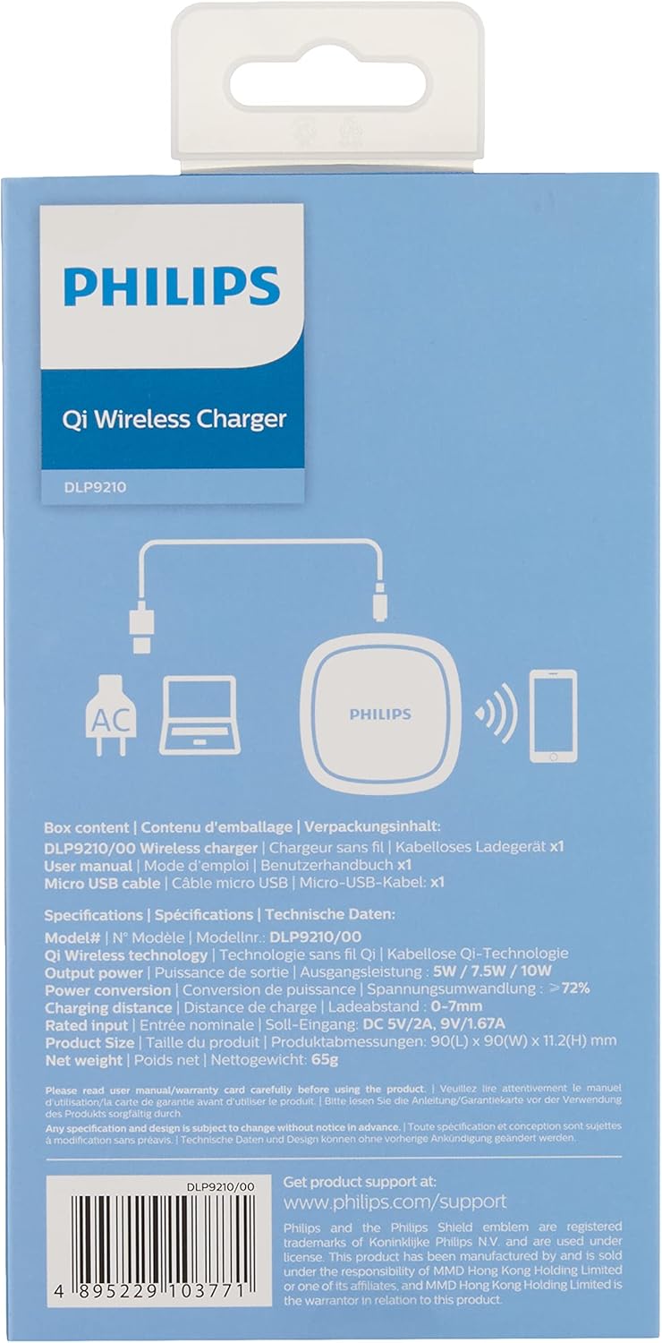 Philips DLP9210/00 QI WIRELESS CHARGER,Black