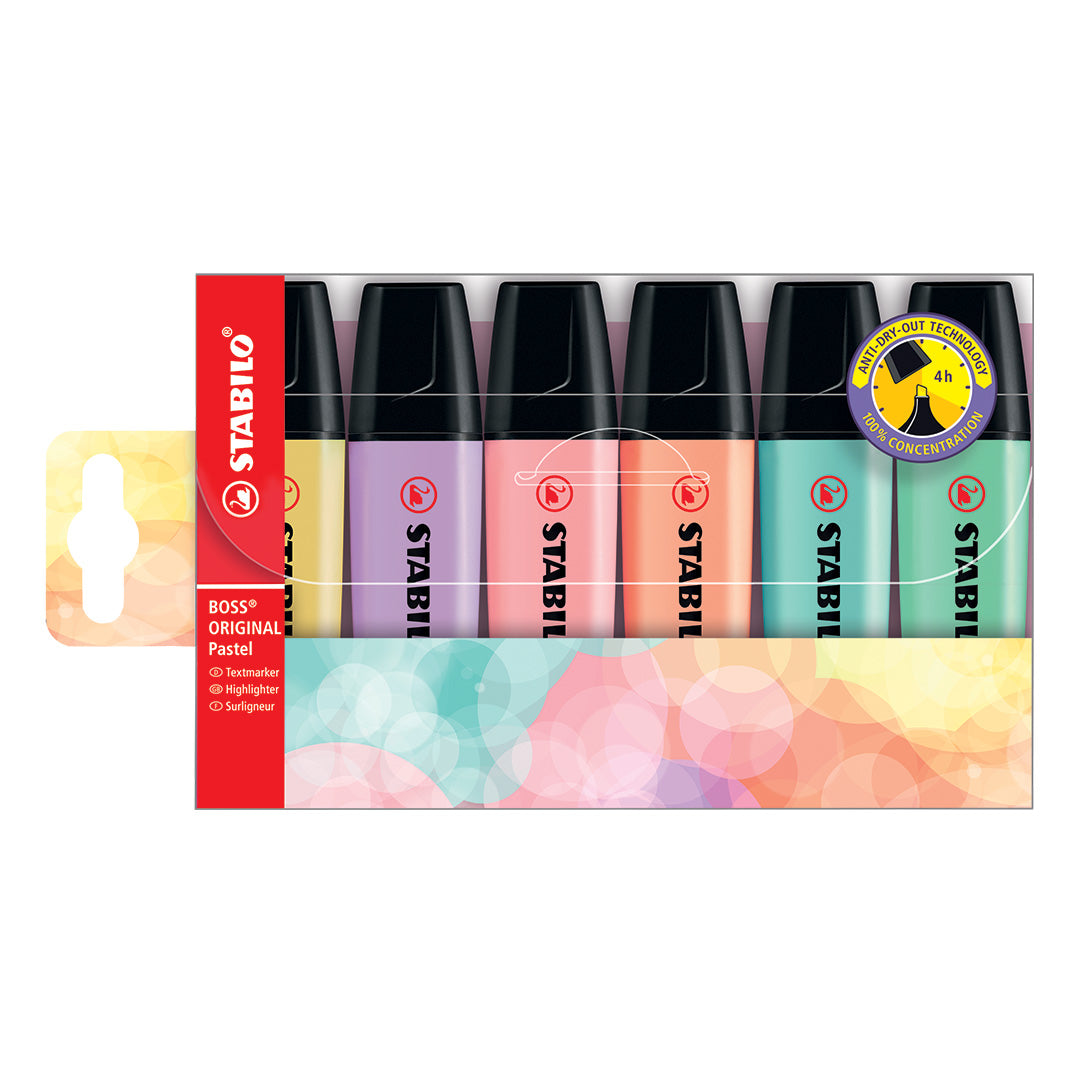 STABILO BOSS Pastel Highlighter Set of 6