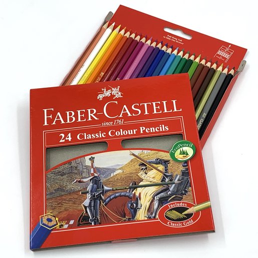 Faber-Castell Classic Colour Pencils Knight, 24 Colours Long-115854