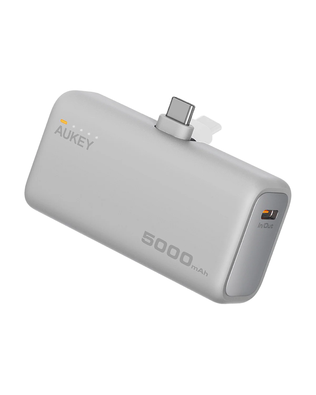 Aukey PB-Y59 Spark Mini 5000mAh Portable Power Bank with Built-in USB-C Port (White)