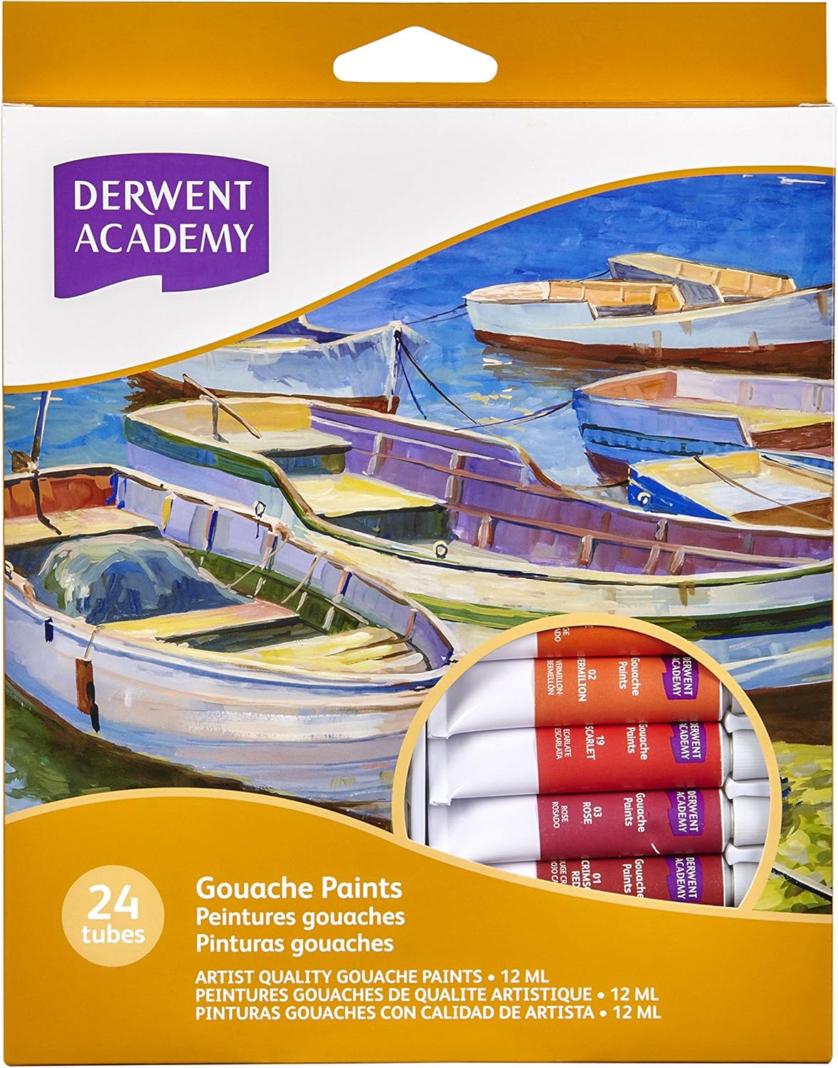 Derwent Academy Gouache Paint 12ml 24pack #r33040 