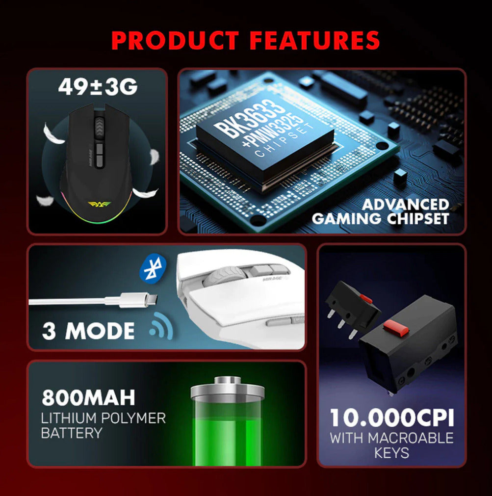 Armaggeddon Mirage-VII Gaming Mouse White