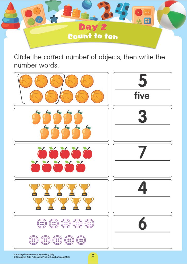 LEARNING+ MATHEMATICS by the DAY Kindergarten 2