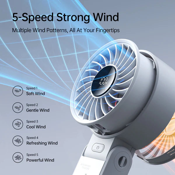 JisuLife 3600mAh Handheld Fan Life7 Grey