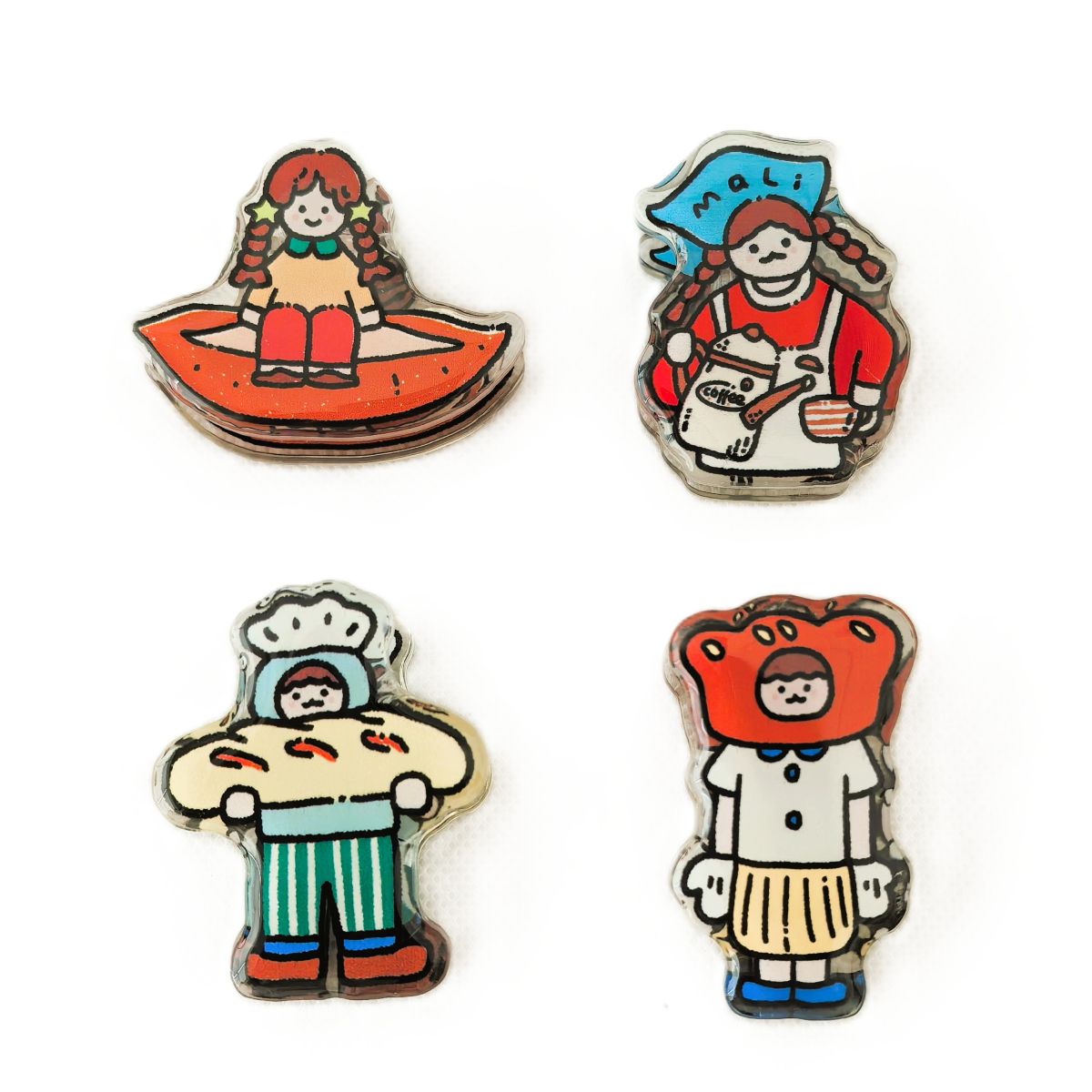 Fancy Paper Clip Bakeryman 4P/Set