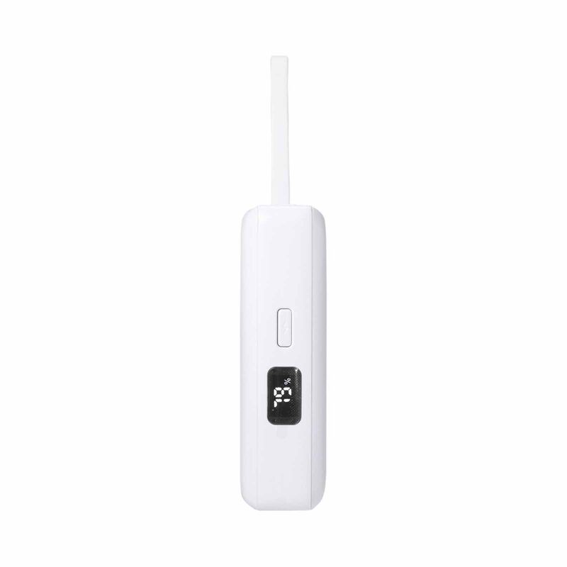 ELECOM CCC Power Bank 10000mAh 30W With Integrated USB-C Cable DE-A06-10000WH -  White