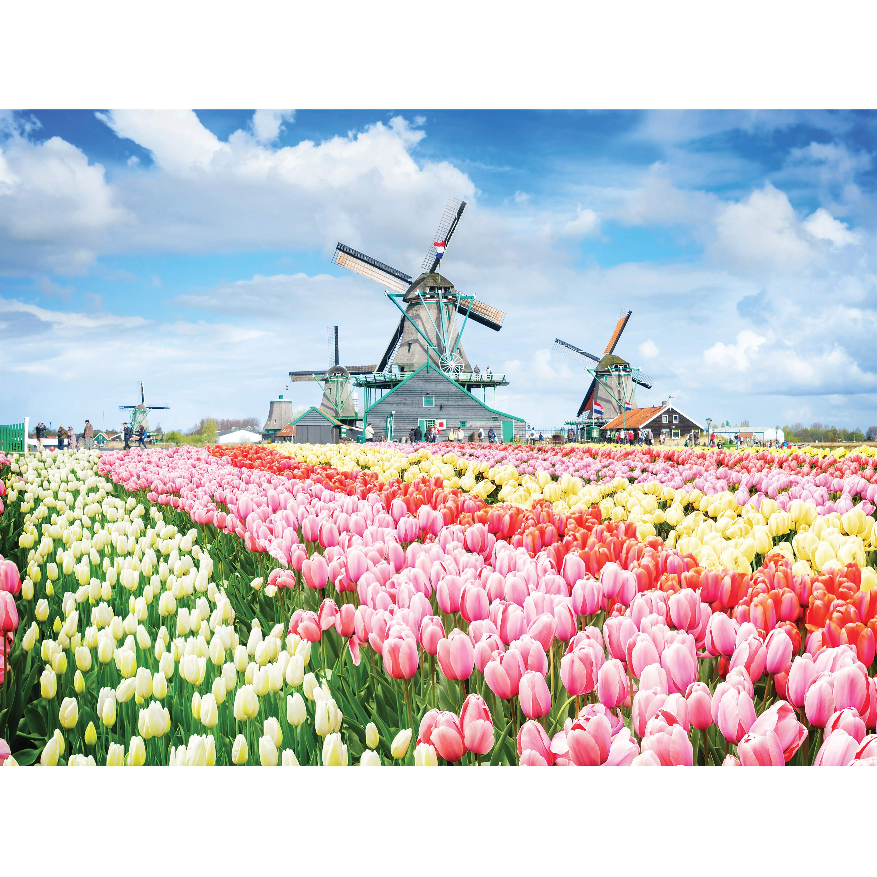 HINKLER ELEVATE 300 LARGE PIECE JIGSAW PUZZLE DUTCH WINDMILLS NETHERLANDS