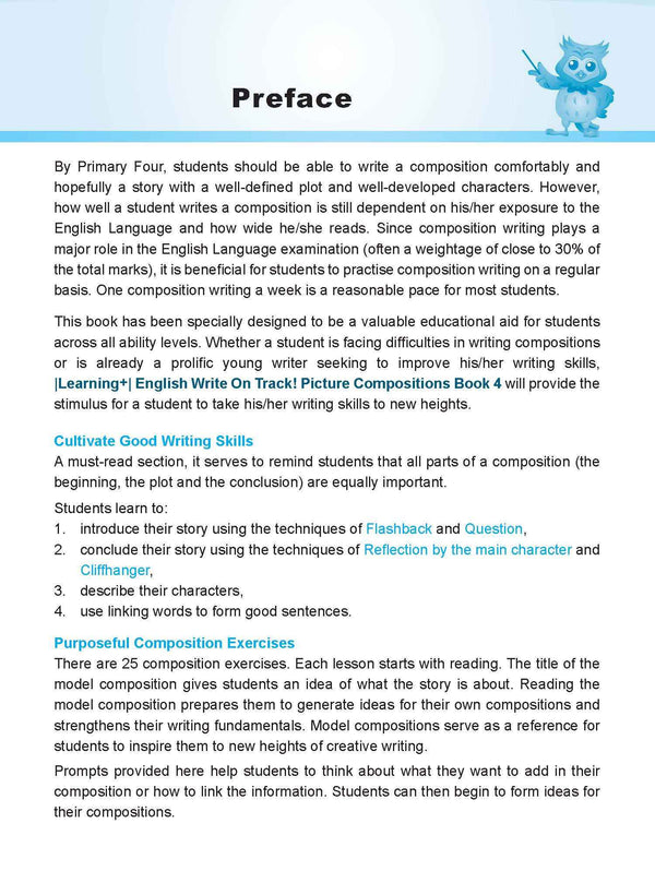 Primary 4 LEARNING+ English Write on Track! PICTURE COMPOSITIONS Book 4 - 2nd Edition