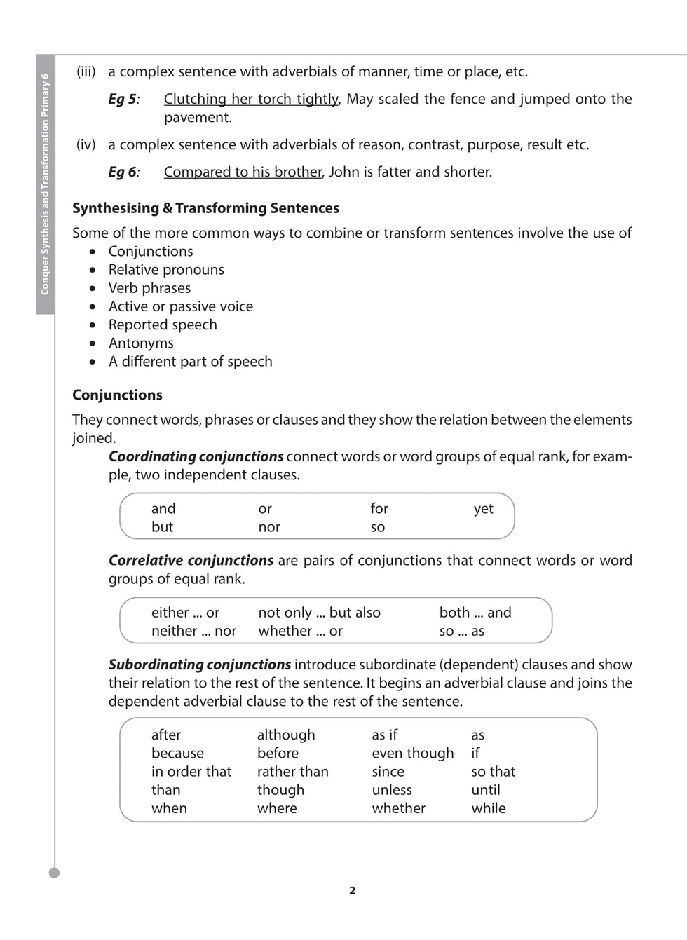Primary 6 Conquer Synthesis and Transformation