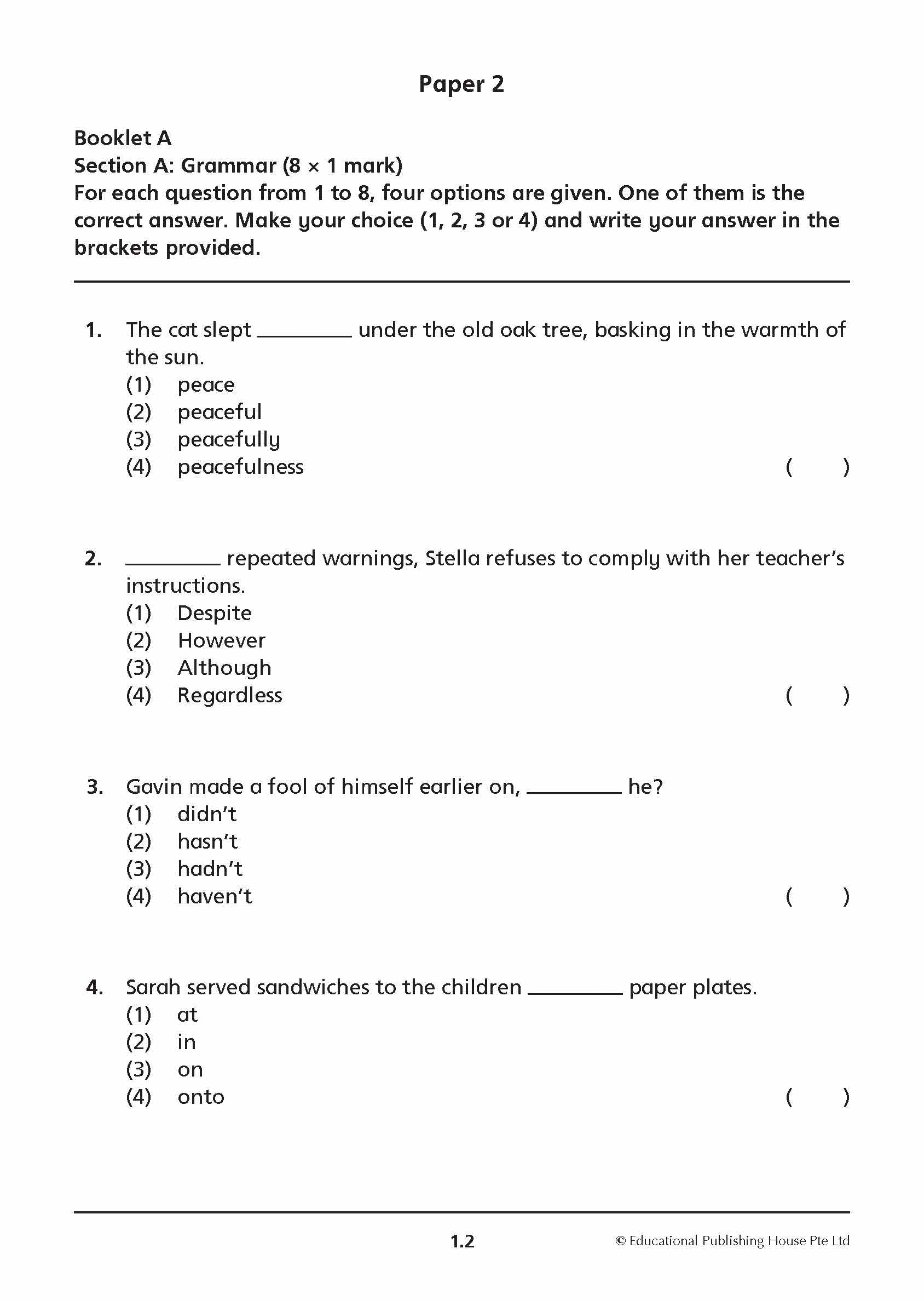 Primary 3 English Mid-Year Review Papers