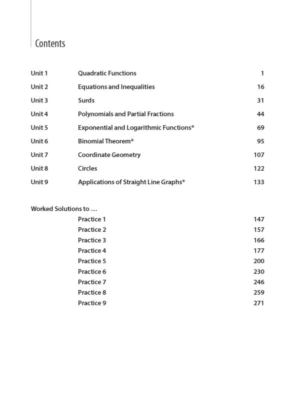 Key Guide O-Level Additional Mathematics Key Concepts, Worked Examples & Practice Volume 1