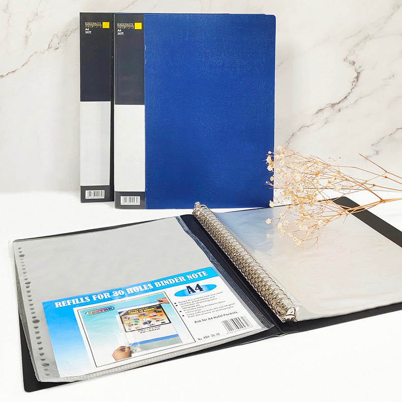 Centre Refillable Ring Binder Clear Holder A4