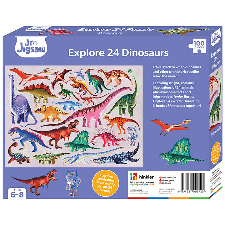 HINKLER JR JIGSAW EXPLORE 24 DINOSAURS