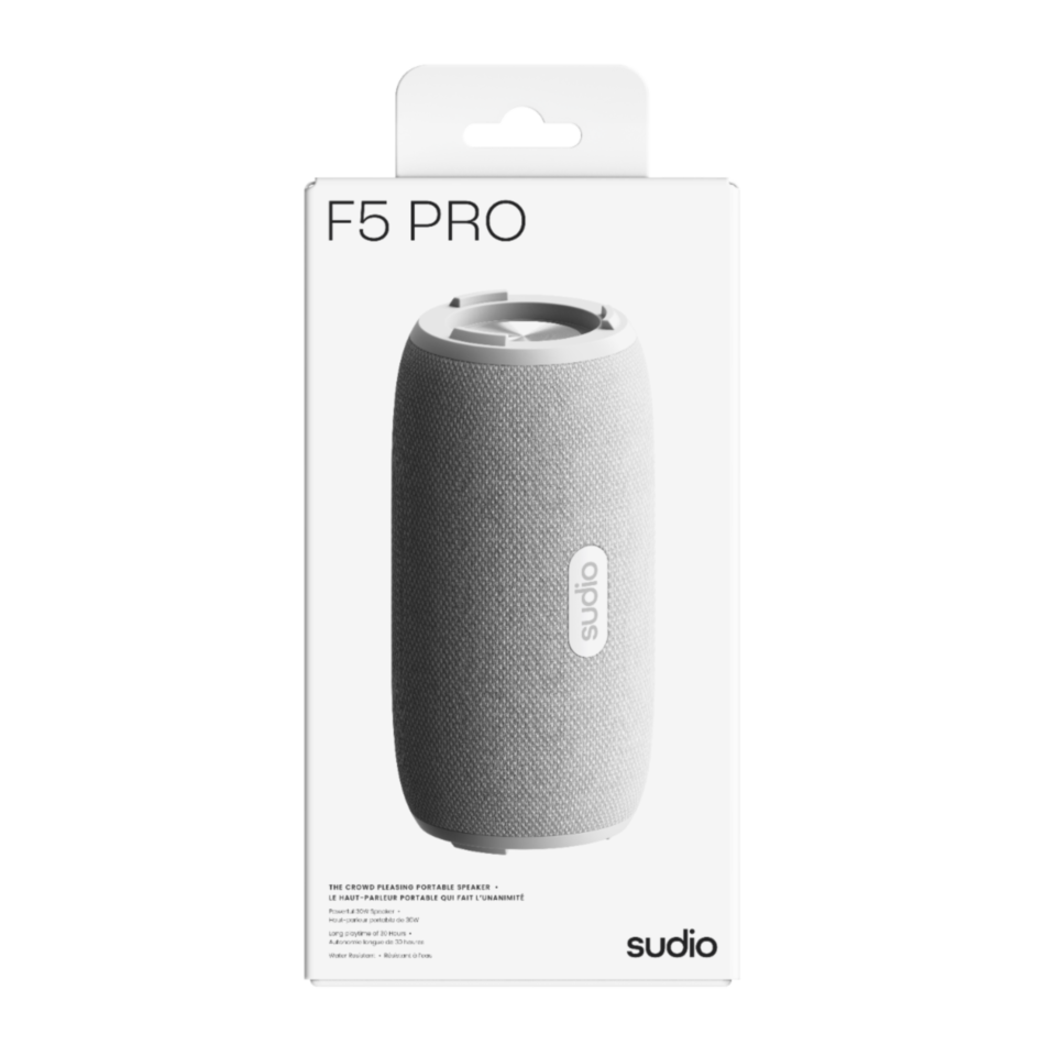 Sudio F5 Pro Portable Bluetooth Speaker – White