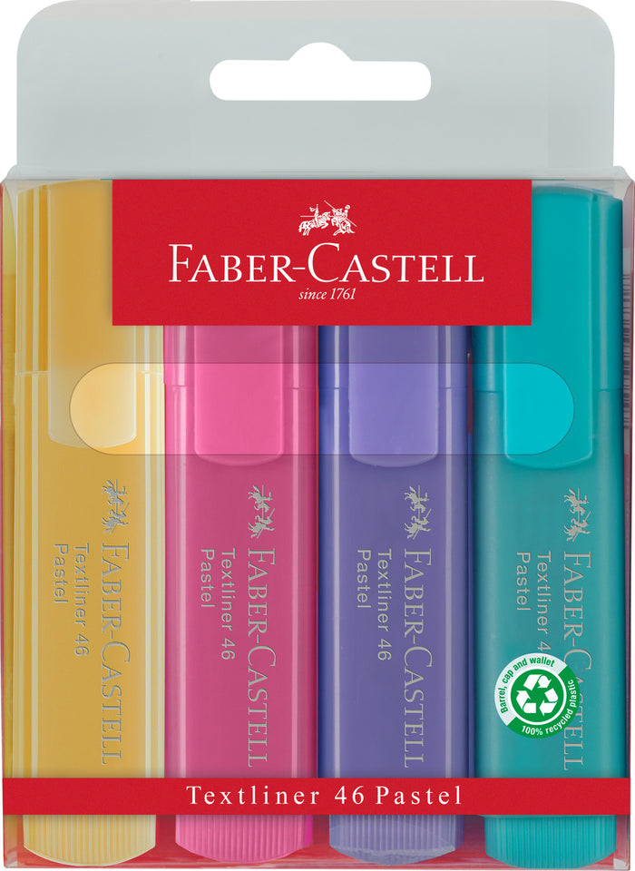 Faber-Castell Highlighter Textliner 1546 Pastel, Set of 4-154610