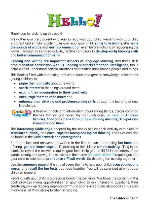 SUPER IQ English Level 2 (5-6 years)