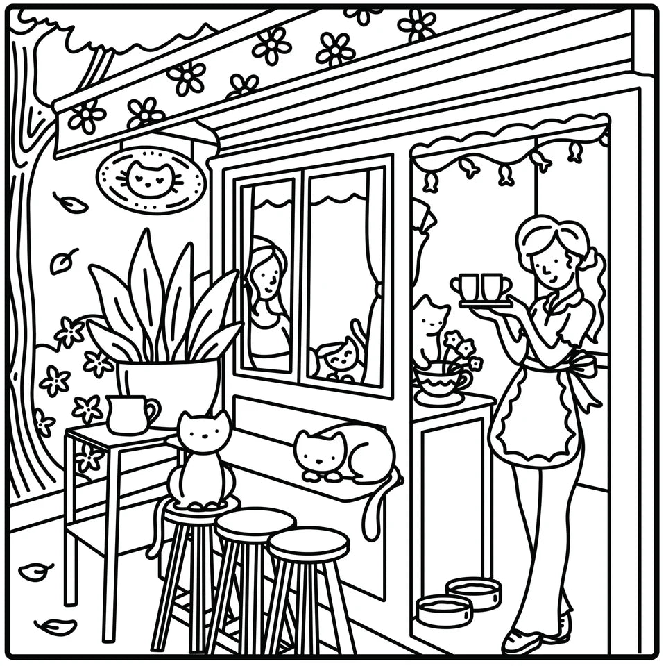 Cozy Cafe (Coloring Moments)