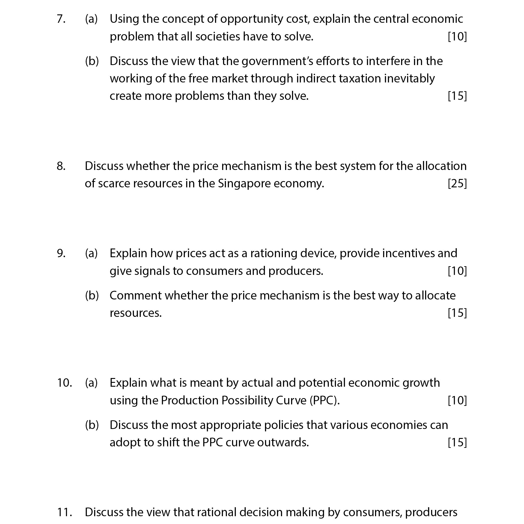 AL ECONOMICS ESSAY QUESTION FOR PRACTICE