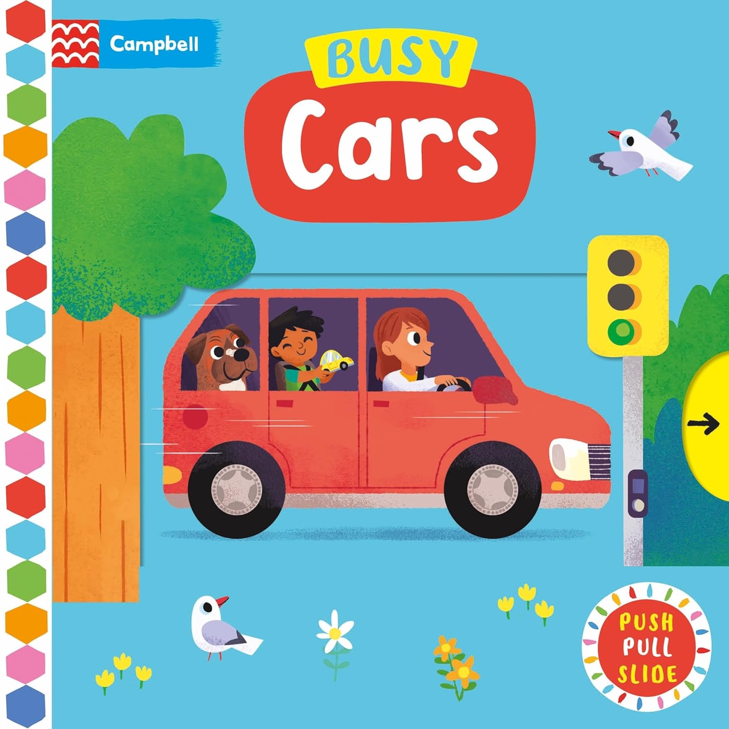 Busy Cars: A Push, Pull, Slide Book (Busy Books) Board Book