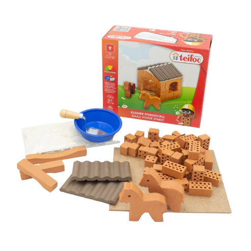 TEIFOC BUILDING SET SMALL HORSE STABLE