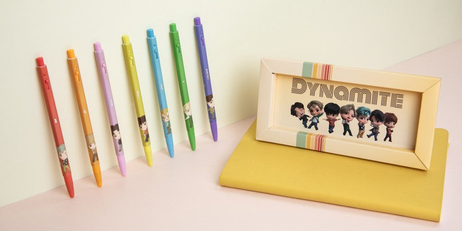 Monami 153 Ballpoint Pen 0.5mm 7-Color Set – BTS TinyTAN Dynamite Limited Edition