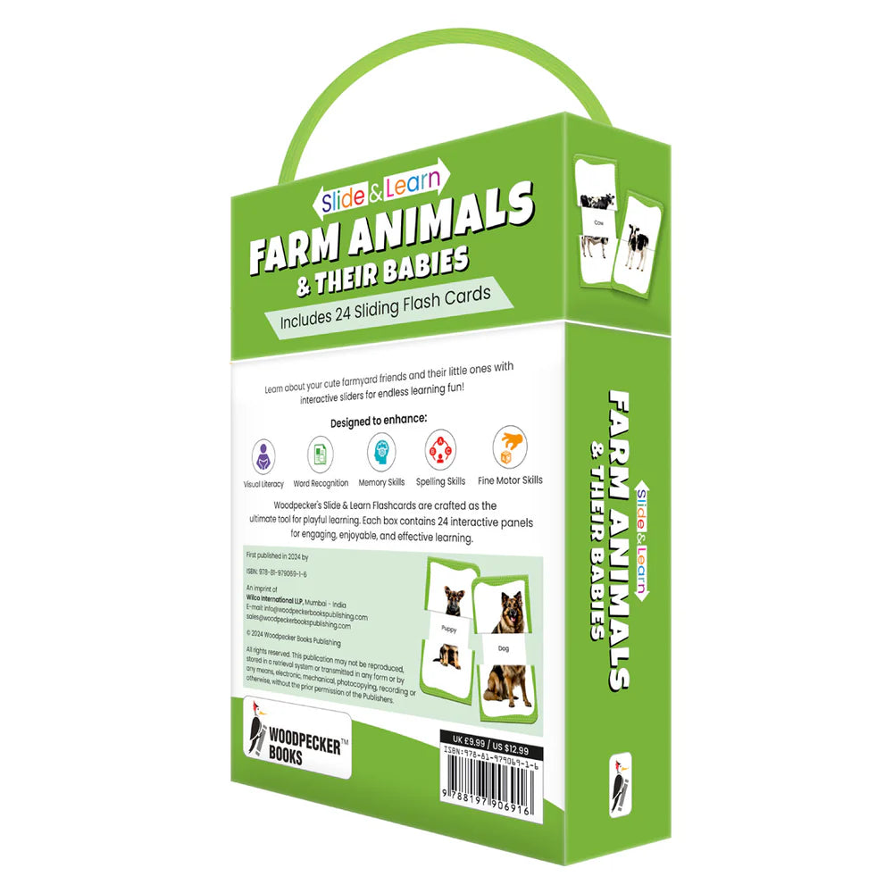 Slide & Learn Flashcards: Farm Animals & Babies