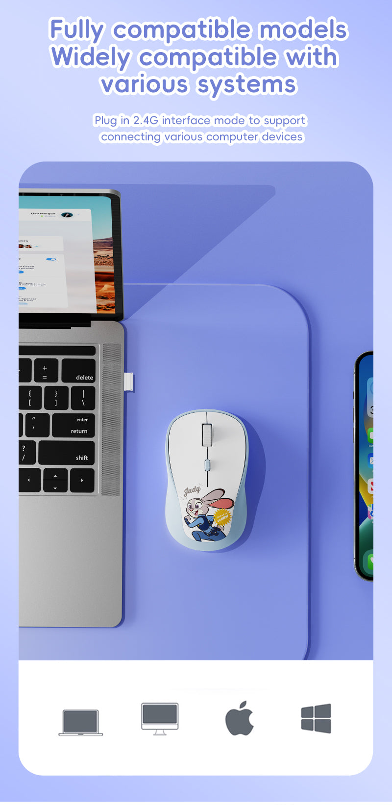 Disney QS-MS07 Wireless Mouse Judy