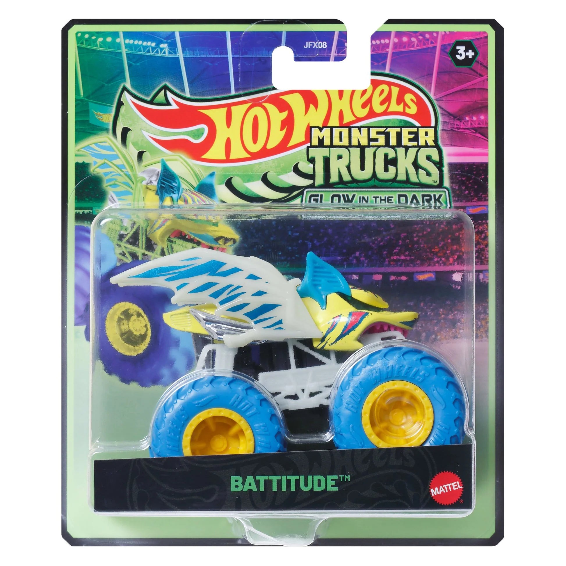 MATTEL HOT WHEELS MONSTER TRUCK GLOW IN THE DARK ASSORTED