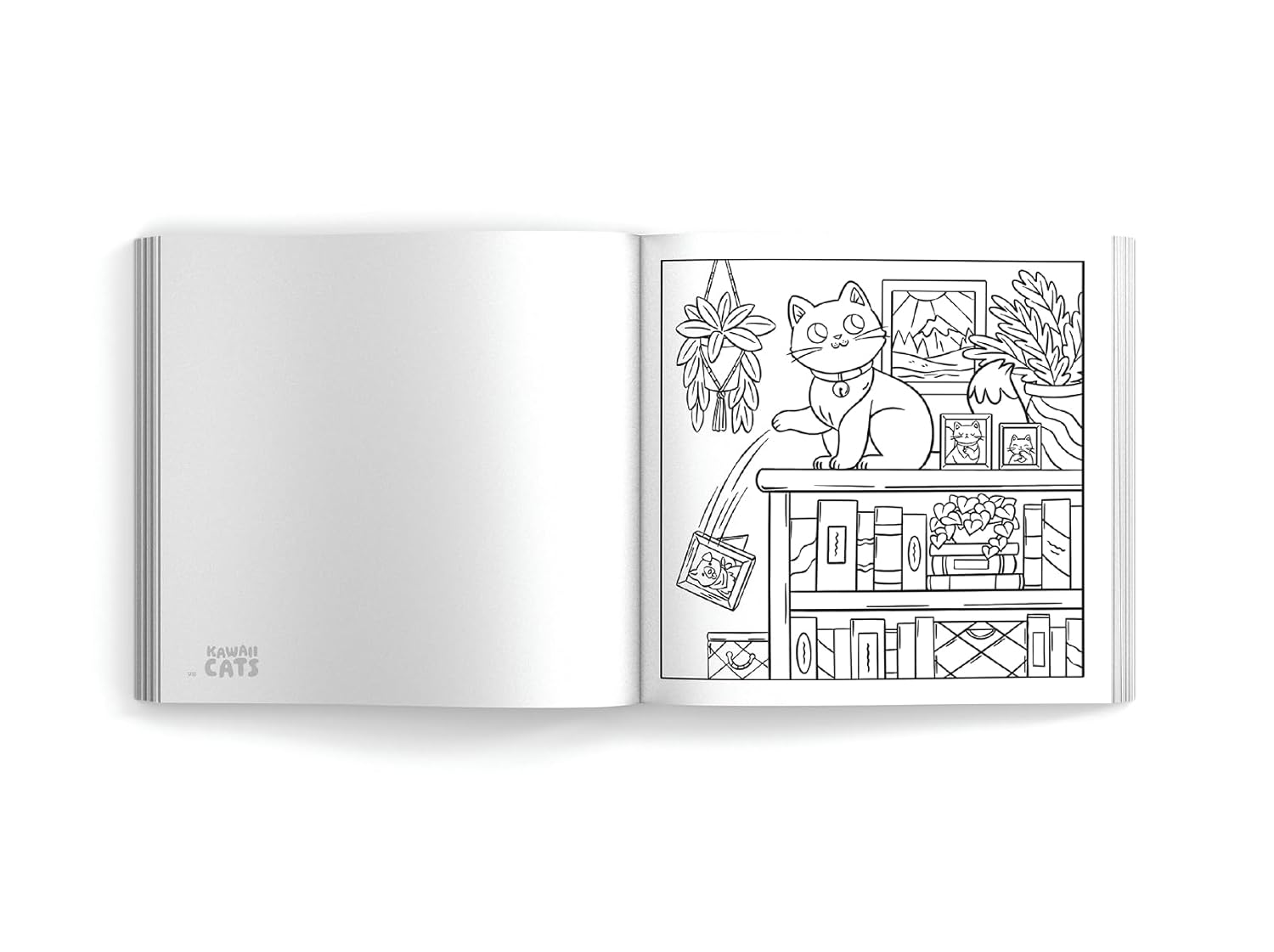 Kawaii Cats: 50 Purr-fectly Adorable Coloring Pages (Paperback)