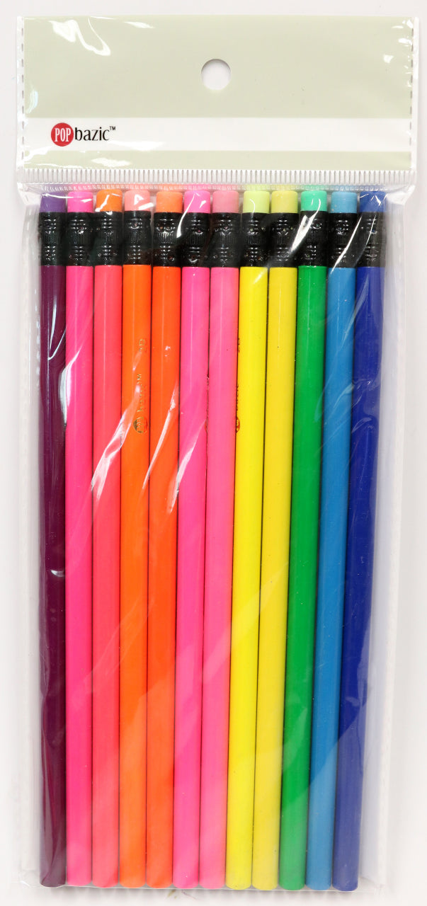 POP BAZIC 2B Pencil With Eraser 12's