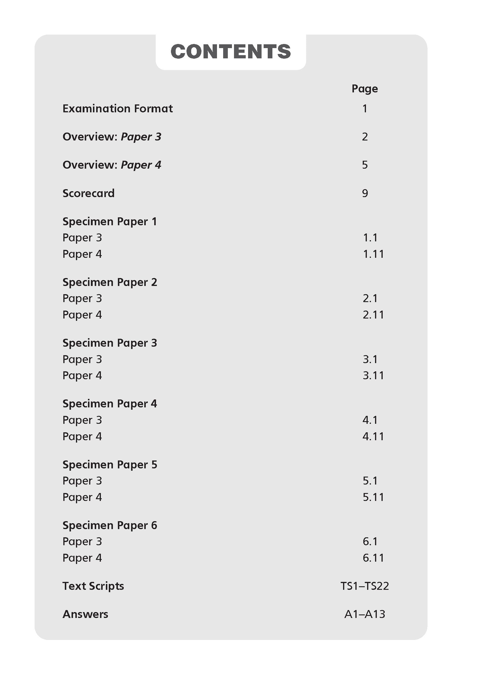 PSLE English Specimen Papers: Paper 3 Listening and Paper 4 Oral