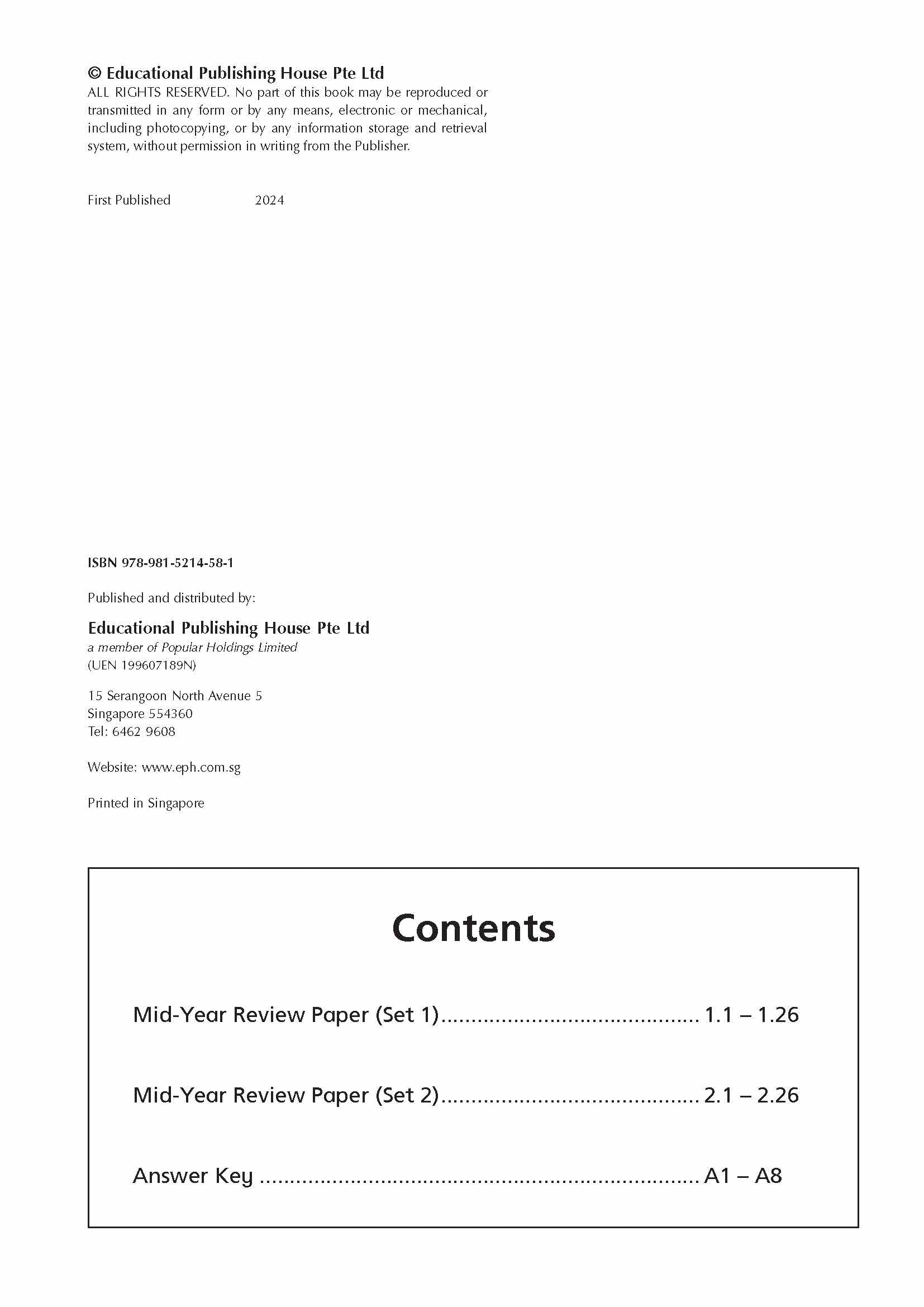 Primary 6 Science Mid-Year Review Papers