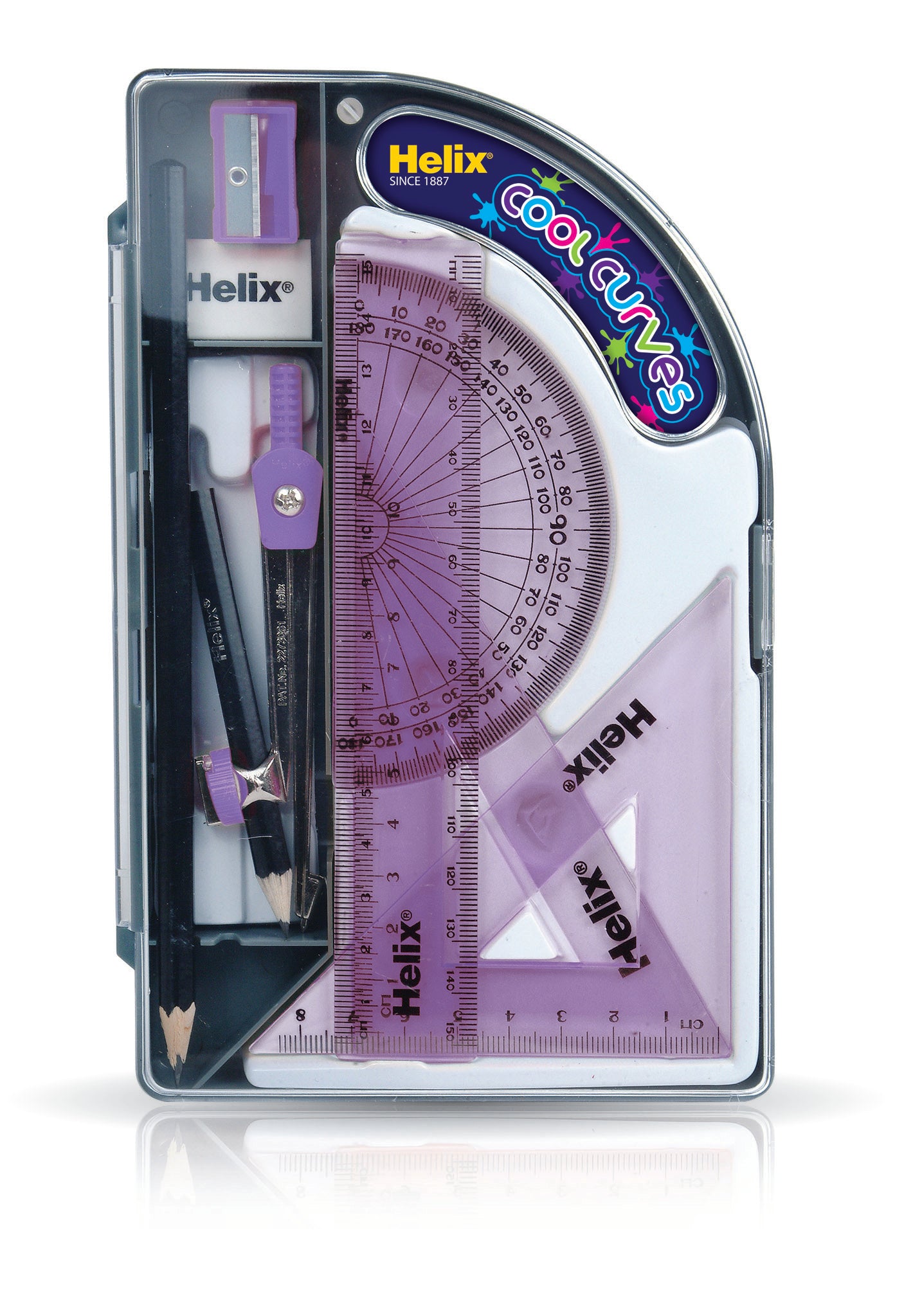 Helix Cool Curves Maths Set - 9 pieces 