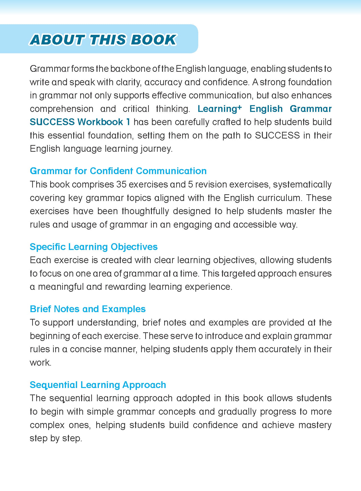 Learning+ English Grammar Success Workbook 1