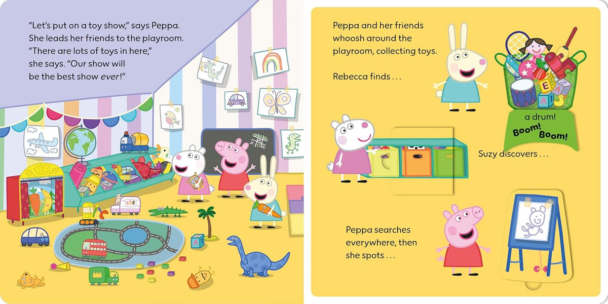 Peppa Pig: Peppa’s Toy Show: A Lift-the-Flap Book (Board Book)
