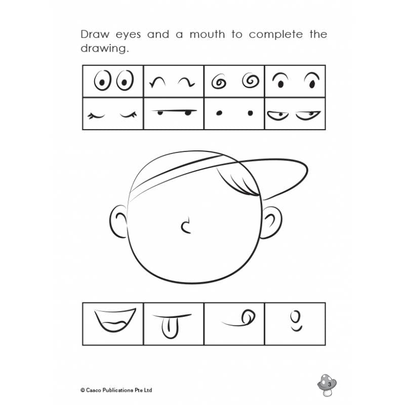 Preschool Draw with Me for Ages 4-6 Book 1: Heads and Faces