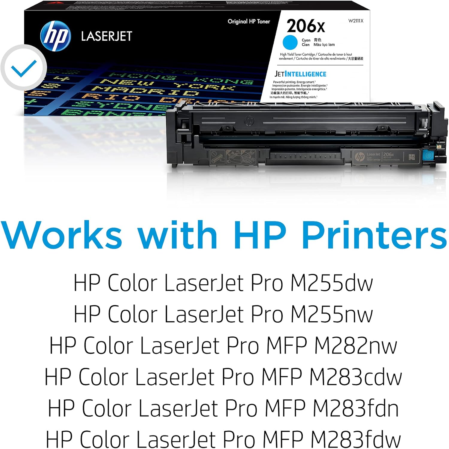 HP 206X Original Cyan High Yield Toner Cartridge 